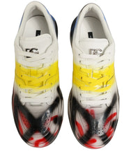 Dolce & Gabbana Multicolor New Roma Paint Sneakers Men Shoes