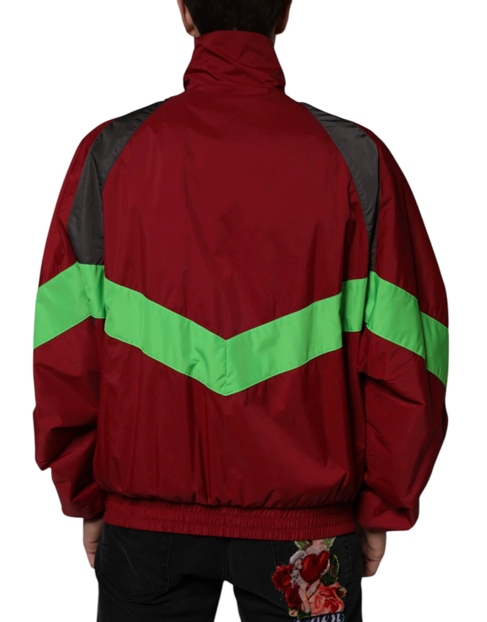 Dolce & Gabbana Multicolor Nylon Full Zip Windbreaker Jacket - IT54 | XL - Windbreakers