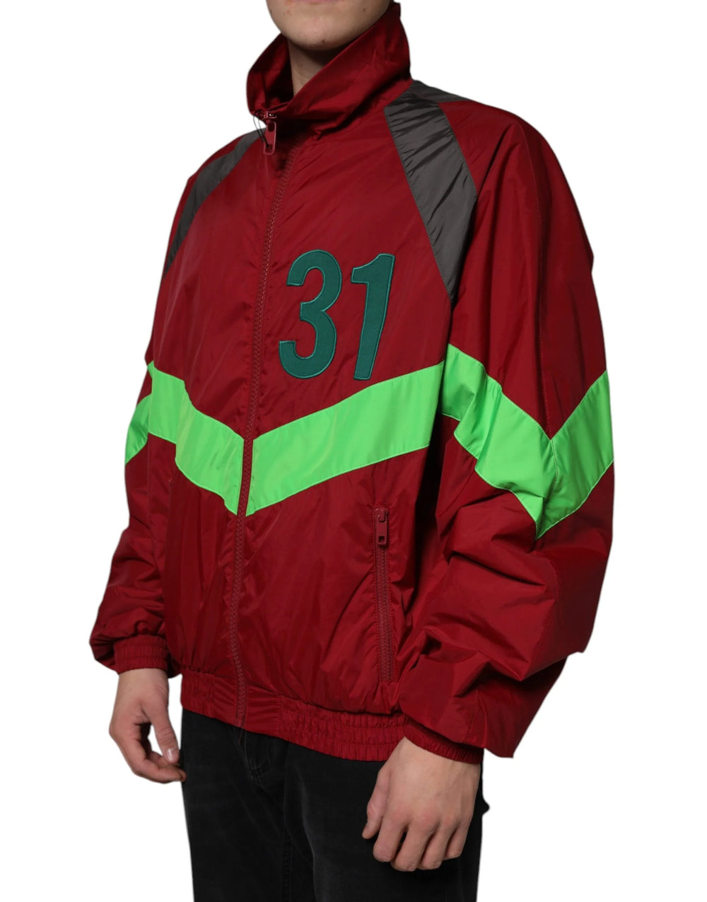 Dolce & Gabbana Multicolor Nylon Full Zip Windbreaker Jacket - IT54 | XL - Windbreakers