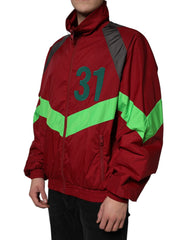 Dolce & Gabbana Multicolor Nylon Full Zip Windbreaker Jacket - IT54 | XL - Windbreakers