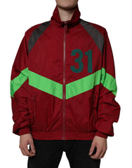 Dolce & Gabbana Multicolor Nylon Full Zip Windbreaker Jacket - IT54 | XL - Windbreakers
