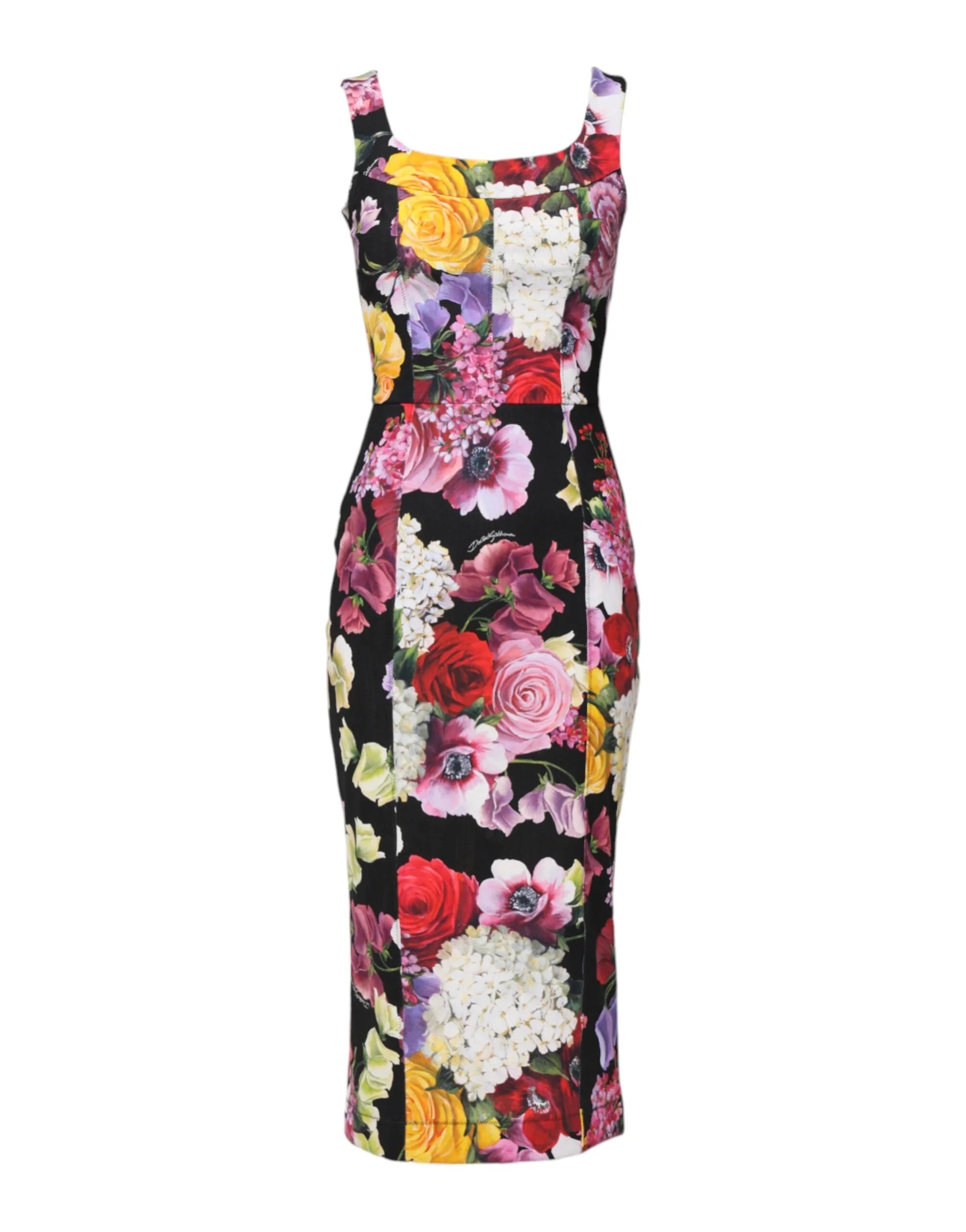Dolce & Gabbana Multicolor Ortensia Patchwork Sheath Dress - IT38 | XS