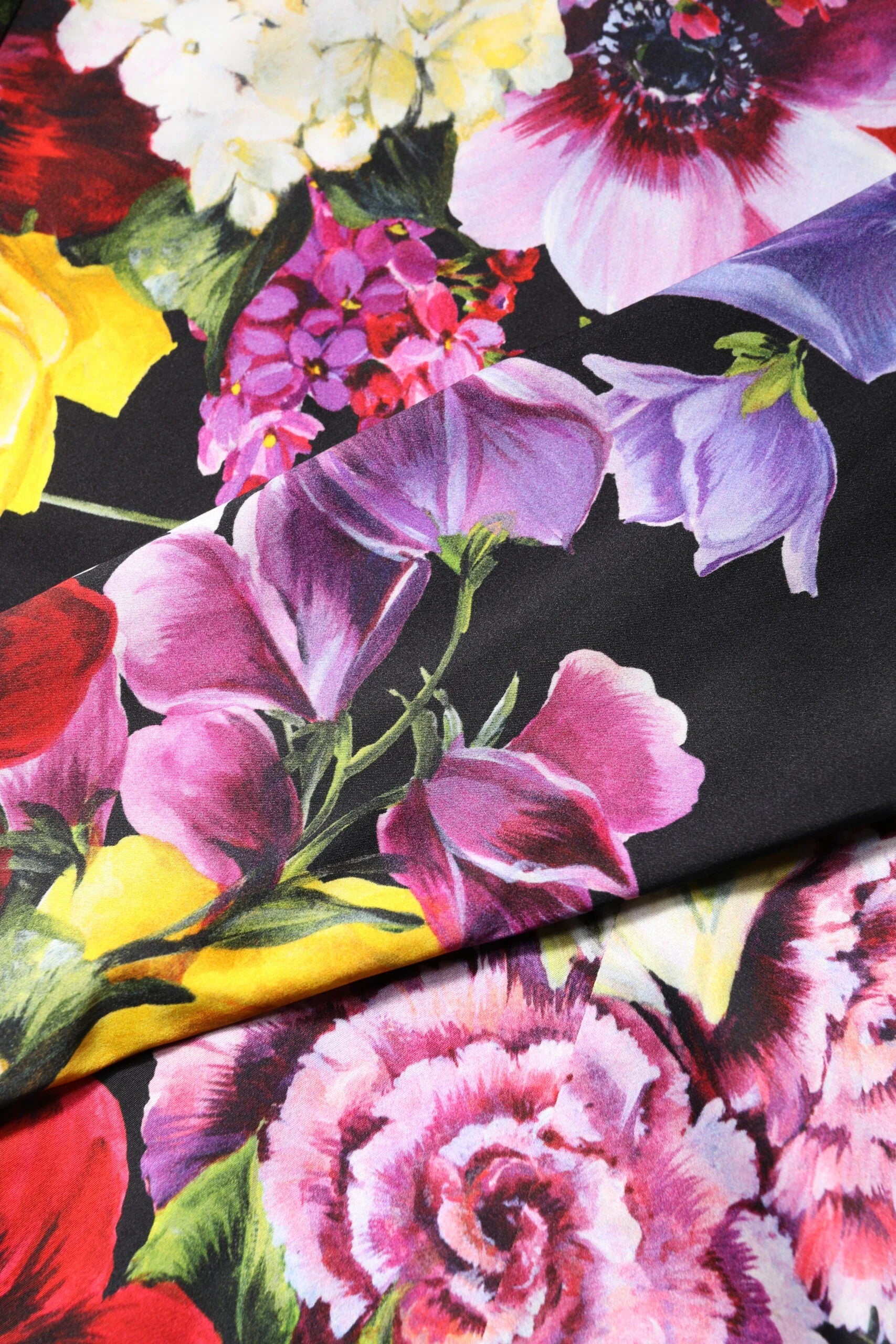 Dolce & Gabbana Multicolor Ortensies Long Sleeves Blouse Top - IT40|S - Blouses