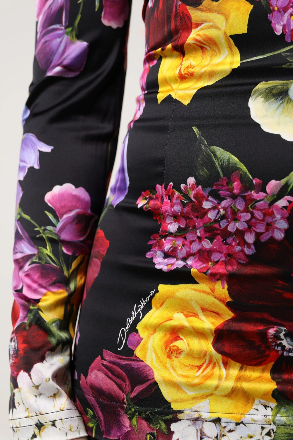 Dolce & Gabbana Multicolor Ortensies Long Sleeves Blouse Top - IT40|S - Blouses