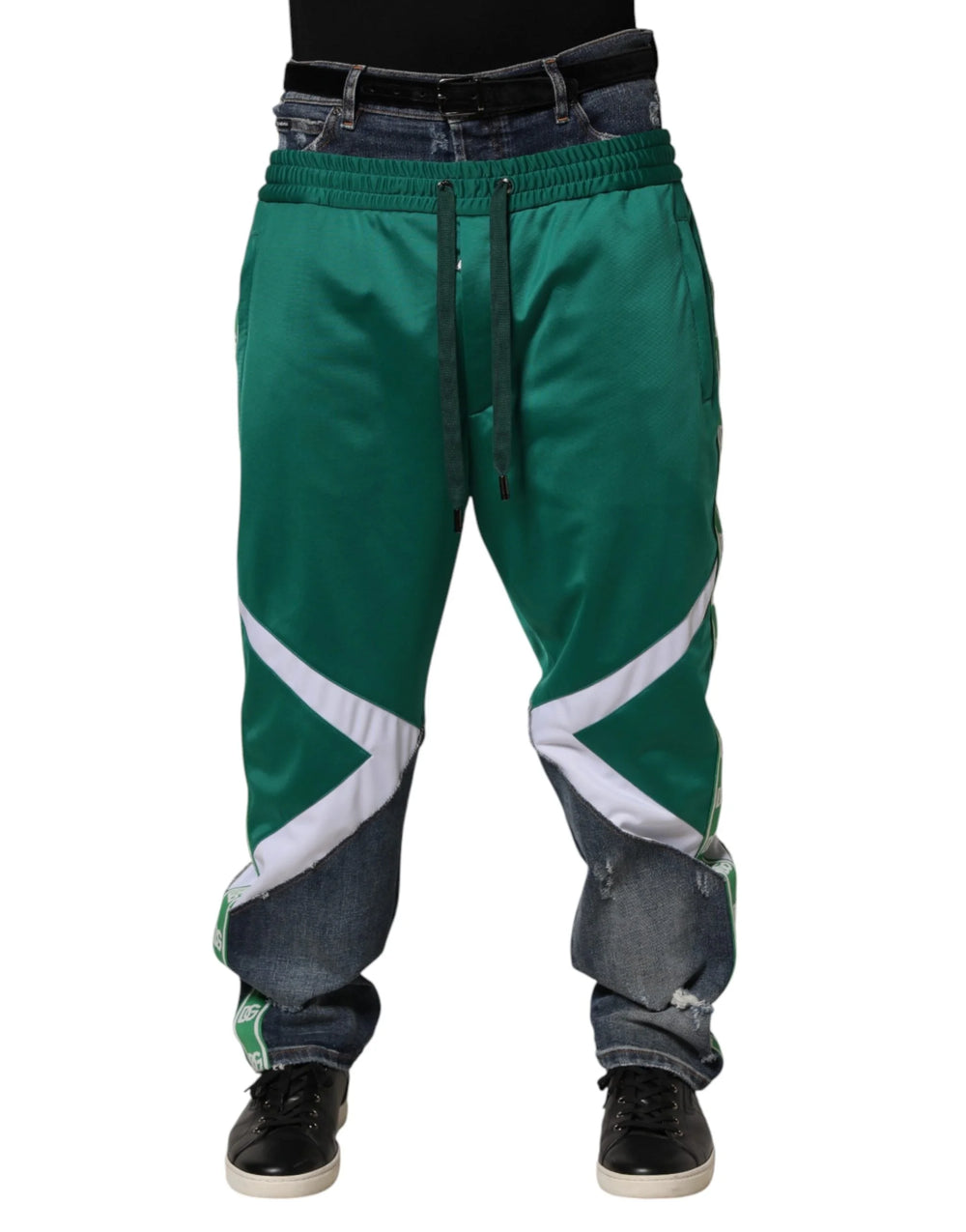 Dolce & Gabbana Multicolor Panelled Straight-Leg Denim Jeans - IT52 | XL