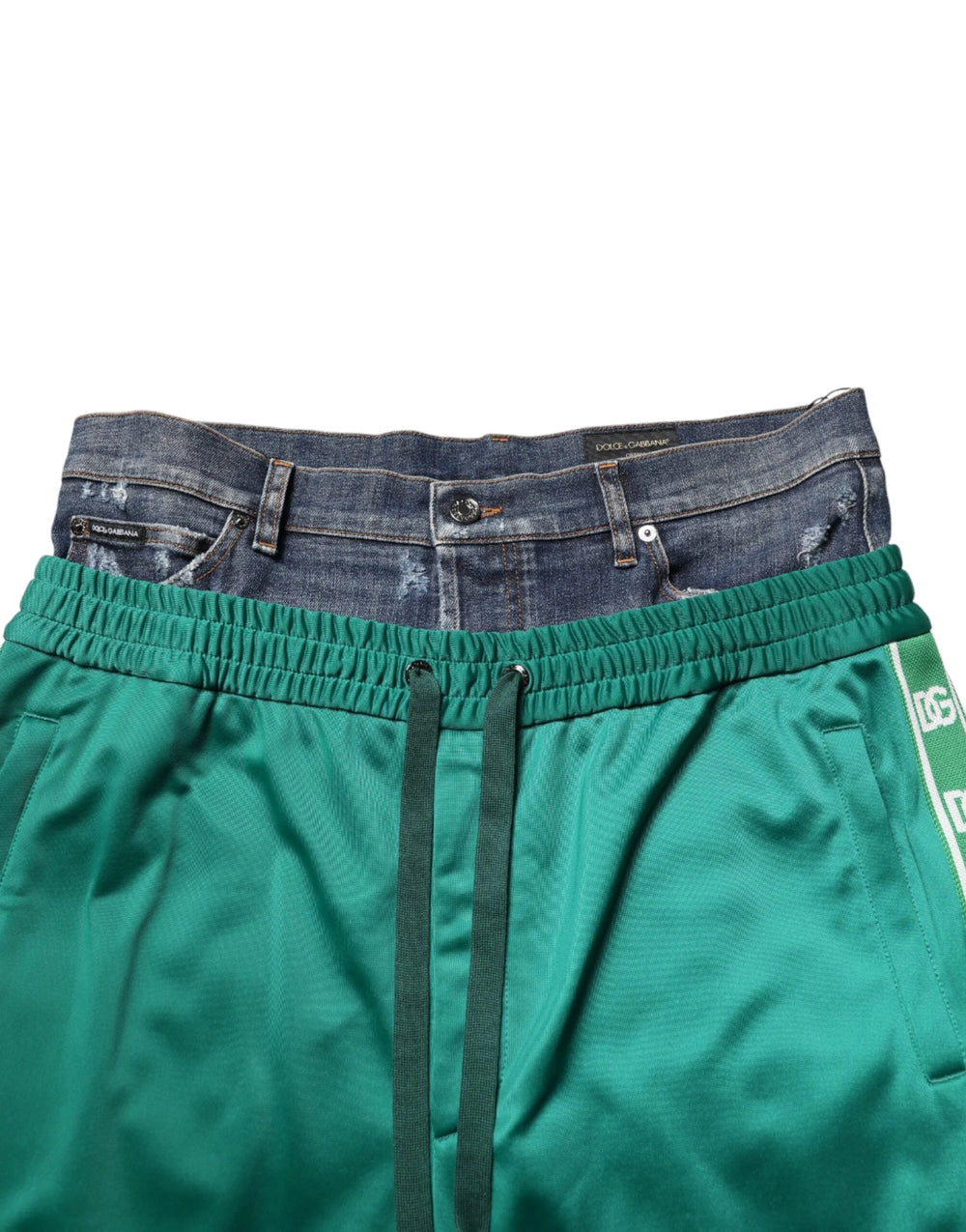 Dolce & Gabbana Multicolor Panelled Straight-Leg Denim Jeans - IT52 | XL