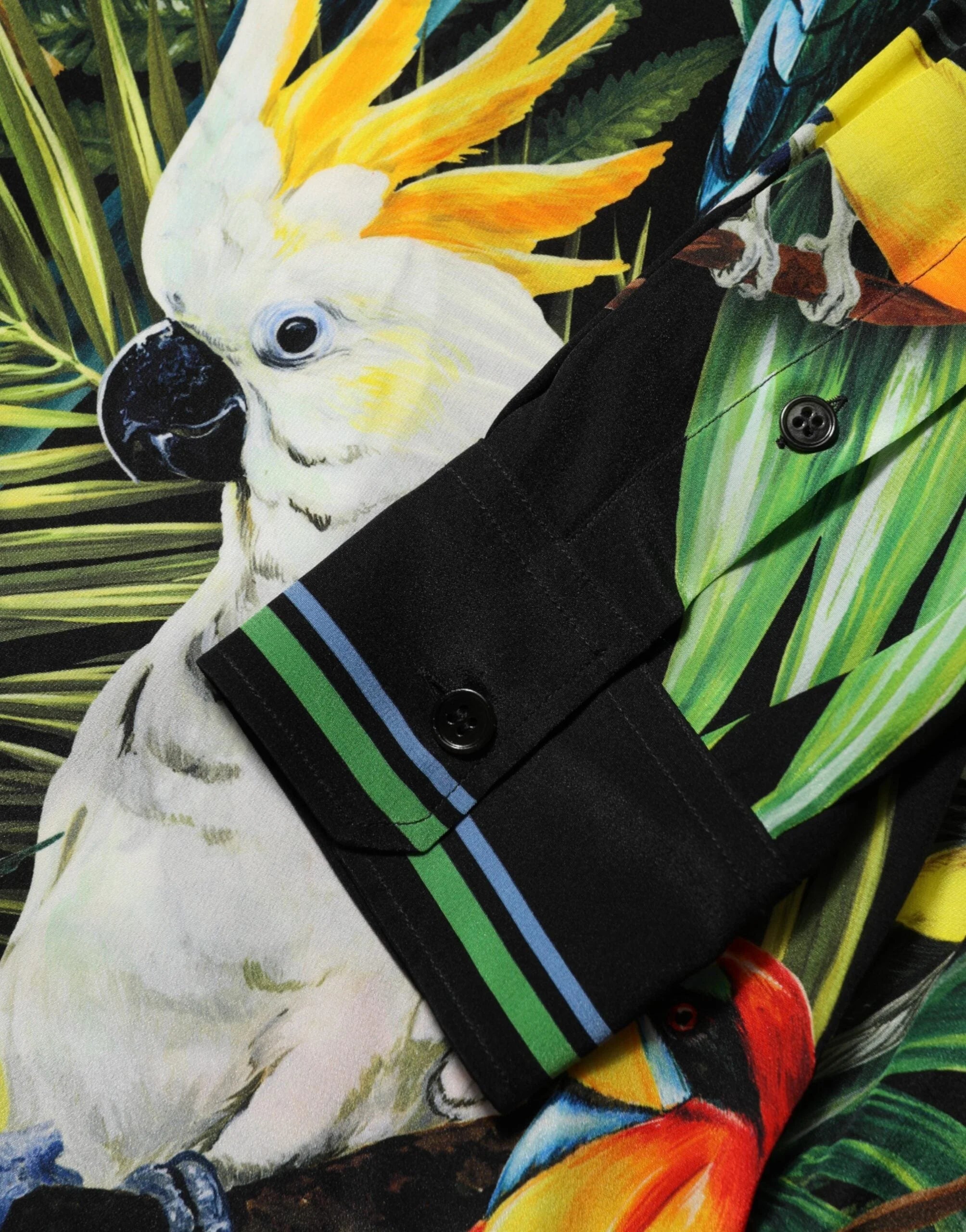 Dolce & Gabbana Multicolor Parrot Print Lounge Casual Shirt - Shirts