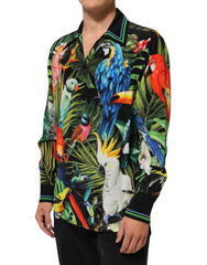 Dolce & Gabbana Multicolor Parrot Print Lounge Casual Shirt - Shirts