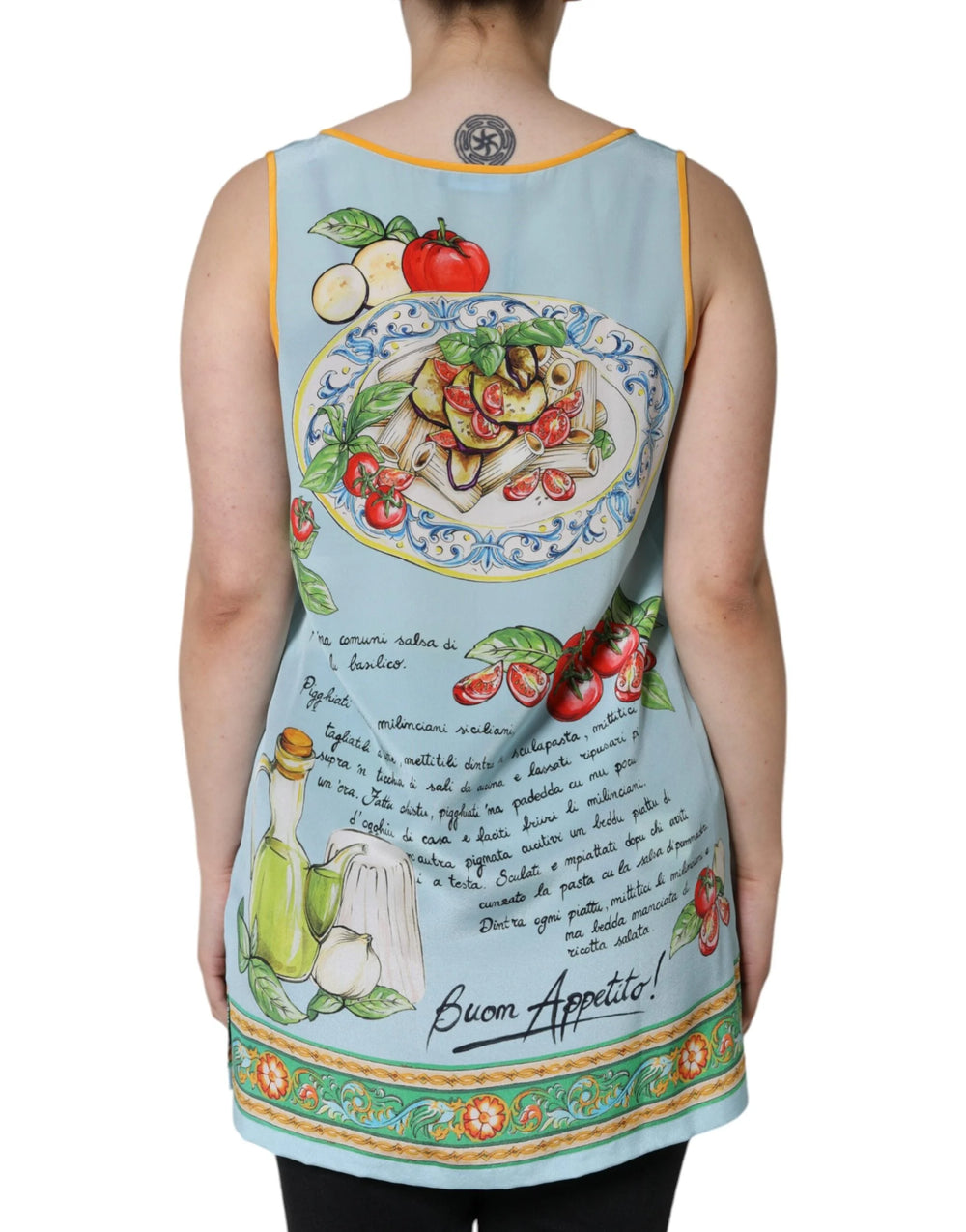 Dolce & Gabbana Multicolor Pasta Alla Norma Print Tank Top - IT40|S - Tank Tops