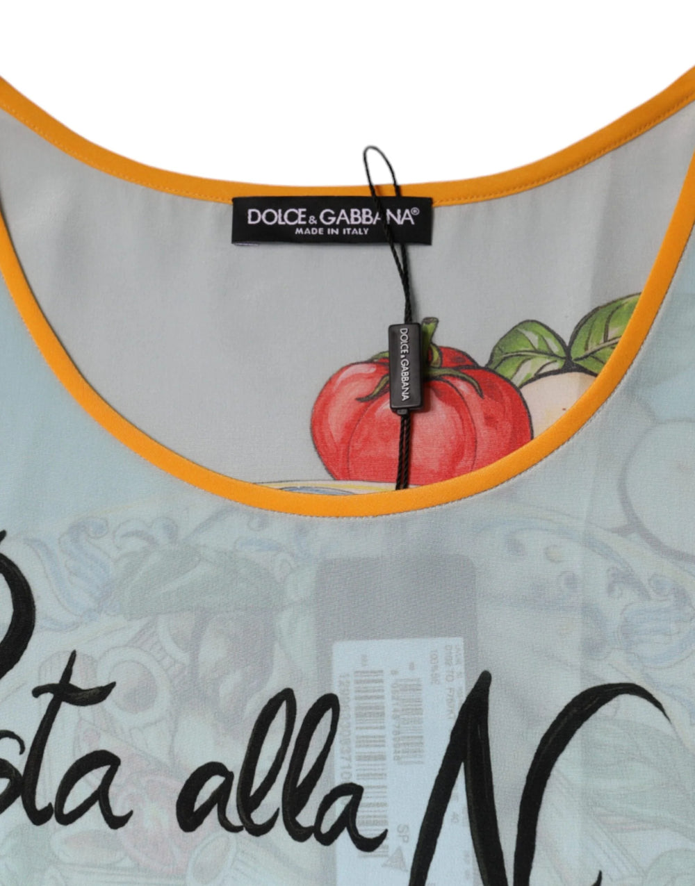 Dolce & Gabbana Multicolor Pasta Alla Norma Print Tank Top - IT40|S - Tank Tops