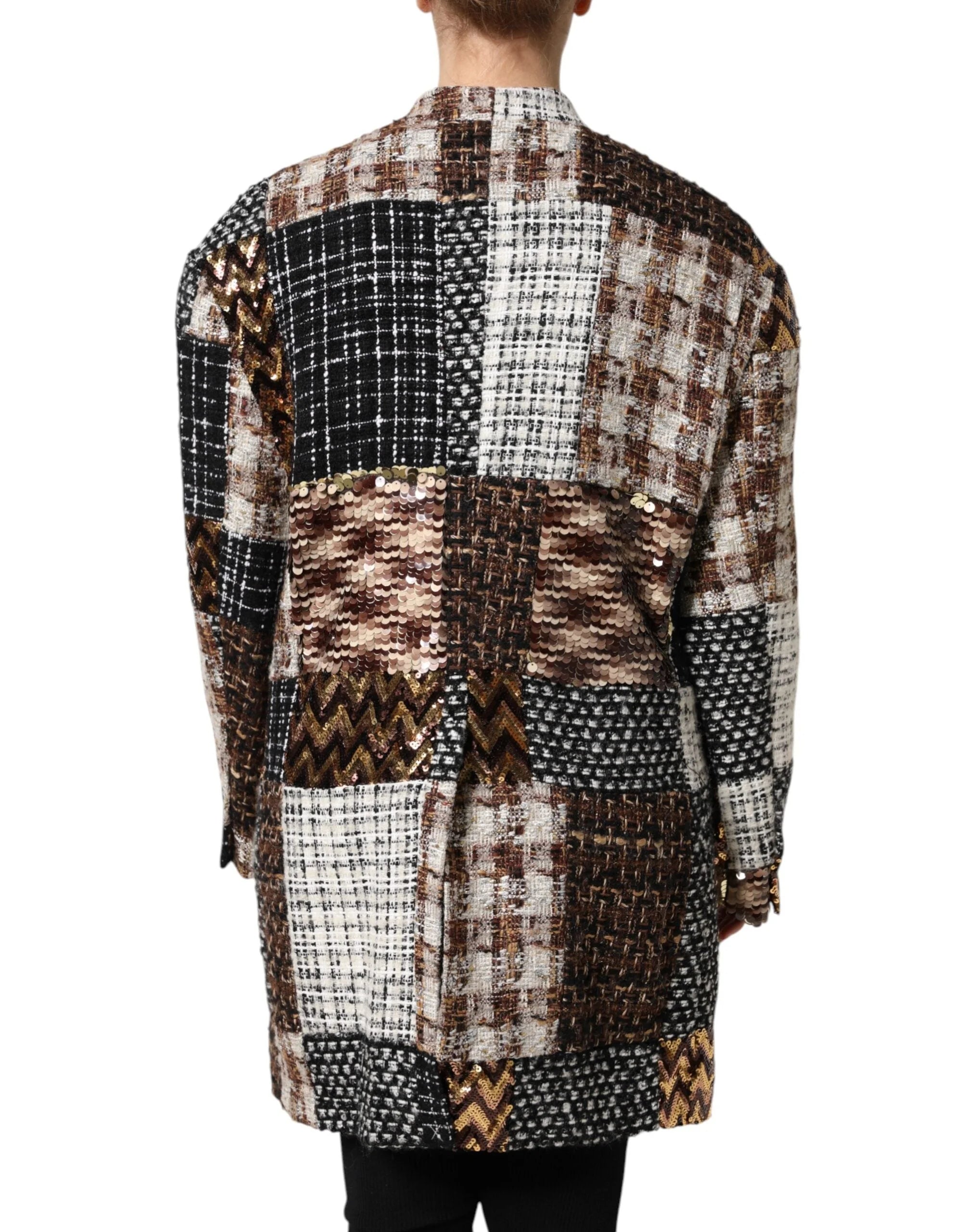 Dolce & Gabbana Multicolor Patchwork Button Down Jacket - Coats & Jackets