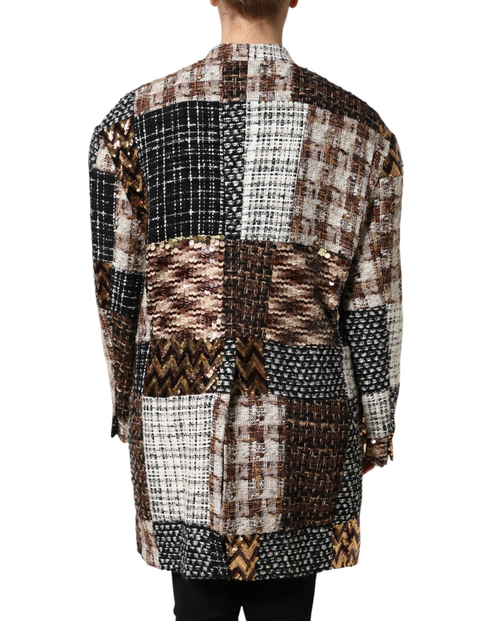 Dolce & Gabbana Multicolor Patchwork Button Down Jacket - Coats & Jackets