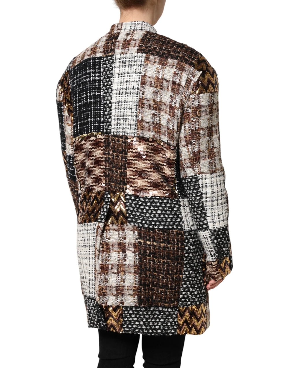 Dolce & Gabbana Multicolor Patchwork Button Down Jacket - Coats & Jackets