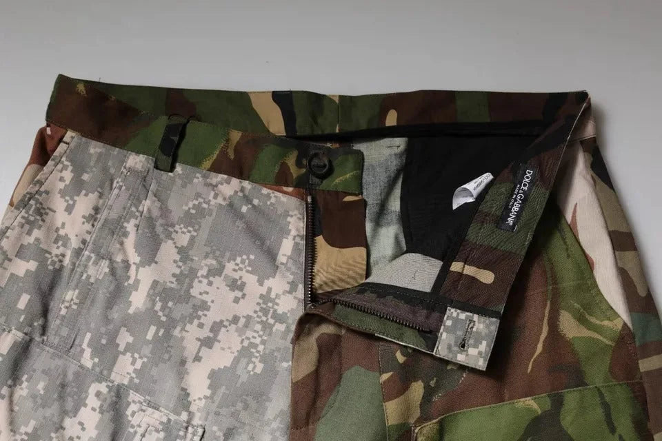 Dolce & Gabbana Multicolor Patchwork Camouflage Cargo Pants - IT48 | M - Cargo Pants