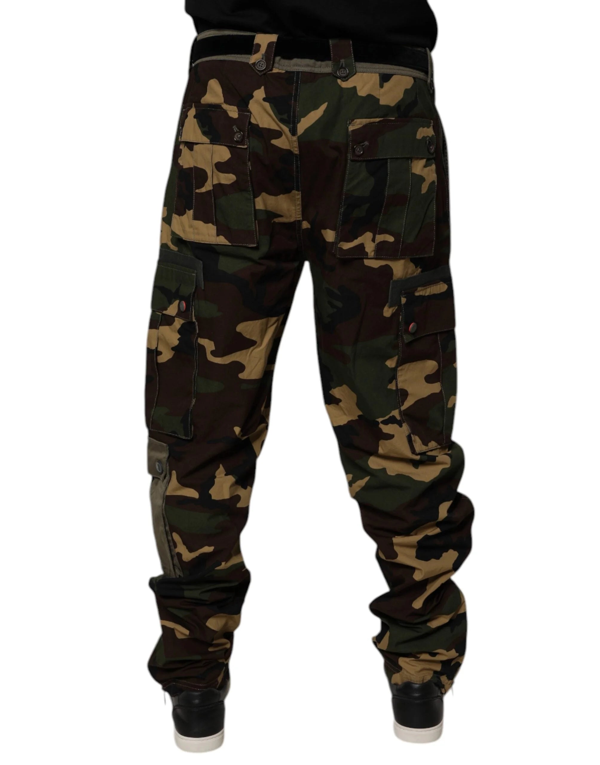 Dolce & Gabbana Multicolor Patchwork Camouflage Cargo Pants - IT54 | XL - Cargo Pants