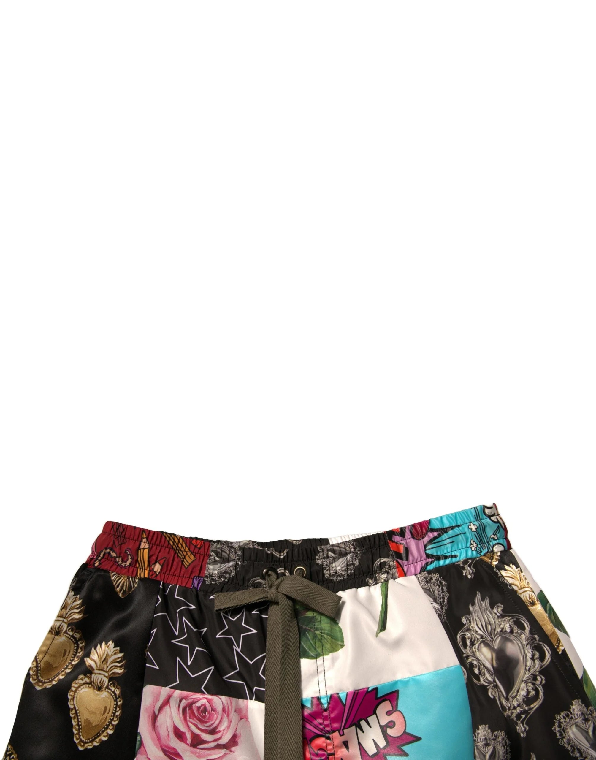 Dolce & Gabbana Multicolor Patchwork Cargo Bermuda Shorts - IT48 | M - Bermudas