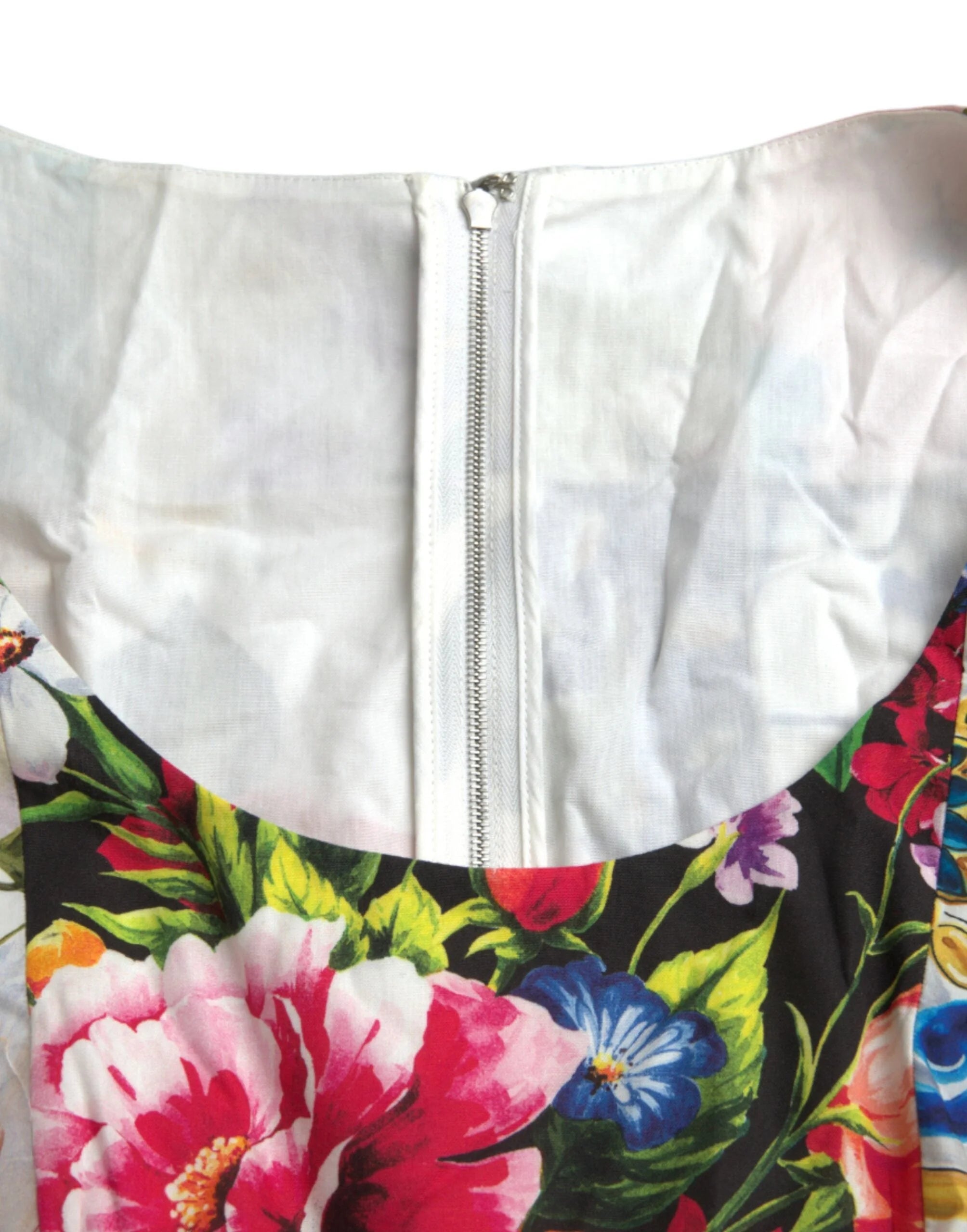 Dolce & Gabbana Multicolor Patchwork Cotton Aline Mini Dress - IT38 | XS - Dresses