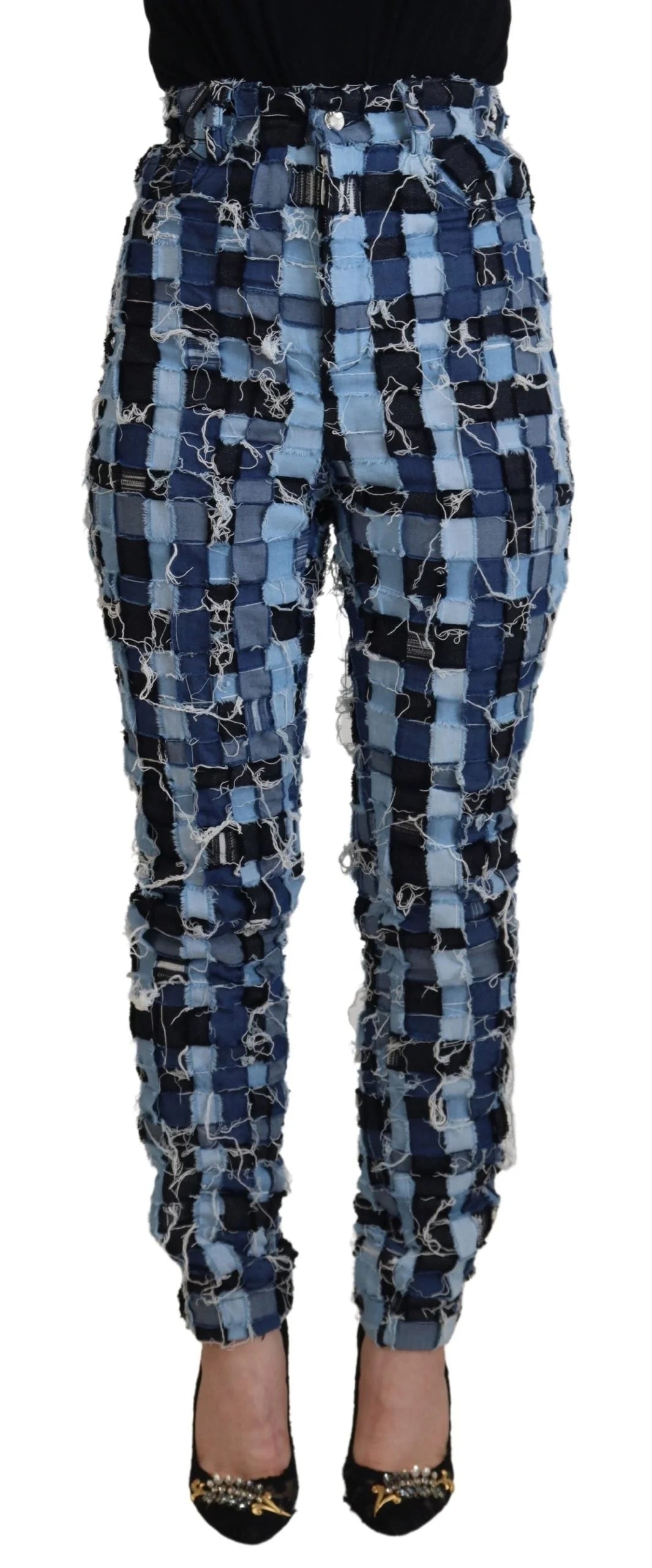 Dolce & Gabbana Multicolor Patchwork Cotton Denim Jeans - IT40|S - Jeans