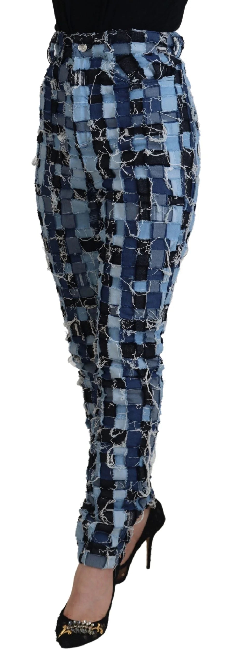 Dolce & Gabbana Multicolor Patchwork Cotton Denim Jeans - IT40|S - Jeans