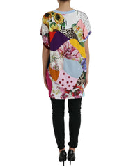 Dolce & Gabbana Multicolor Patchwork Cotton Silk Blouse Top - Blouses