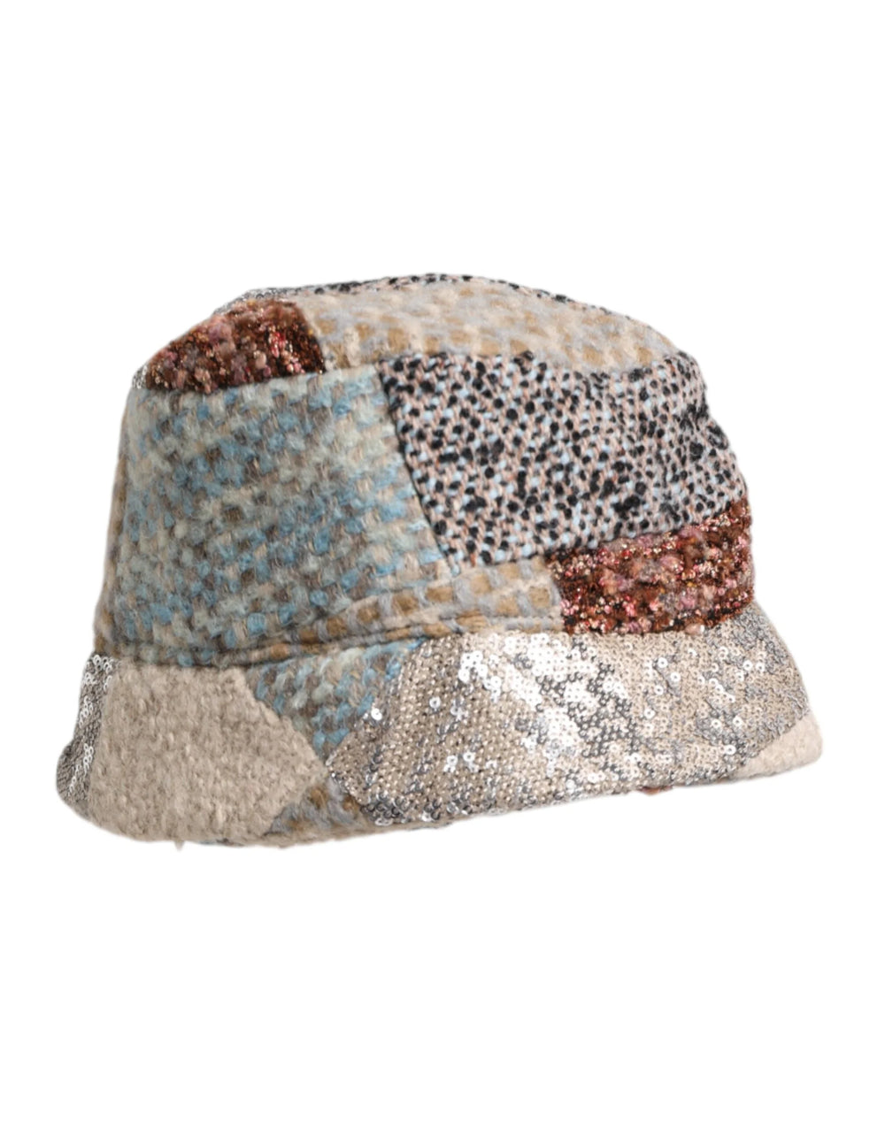 Dolce & Gabbana Multicolor Patchwork Embellished Bucket Hat - 57 cm|S - Bucket Hats