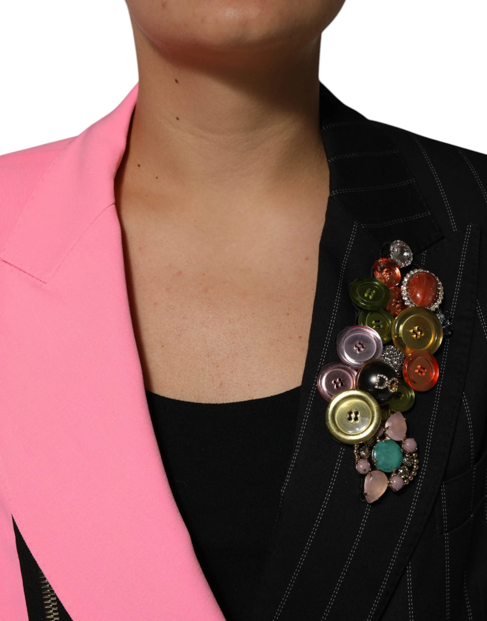 Dolce & Gabbana Multicolor Patchwork Embellished Coat Jacket - Sport Jackets