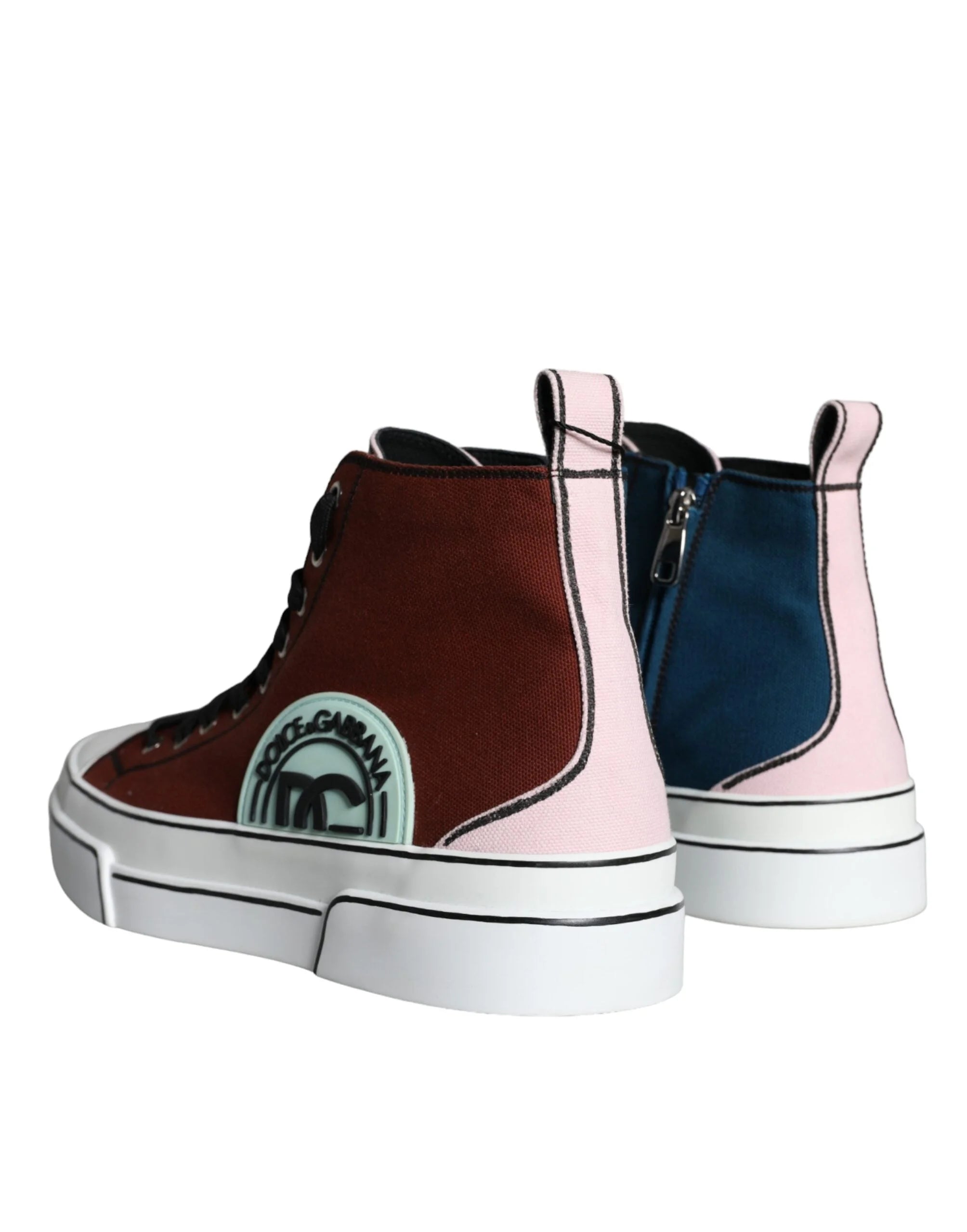 Dolce & Gabbana Multicolor Patchwork High Top Sneaker Shoes - EU44/US11 - Sneakers