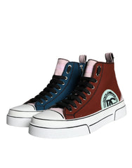 Dolce & Gabbana flerfargede sneakers med høy topp – EU44/US11