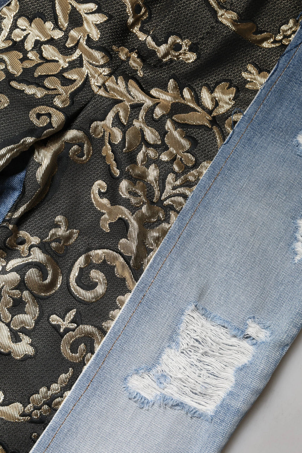 Dolce & Gabbana Multicolor Patchwork High Waist Denim Jeans - Jeans