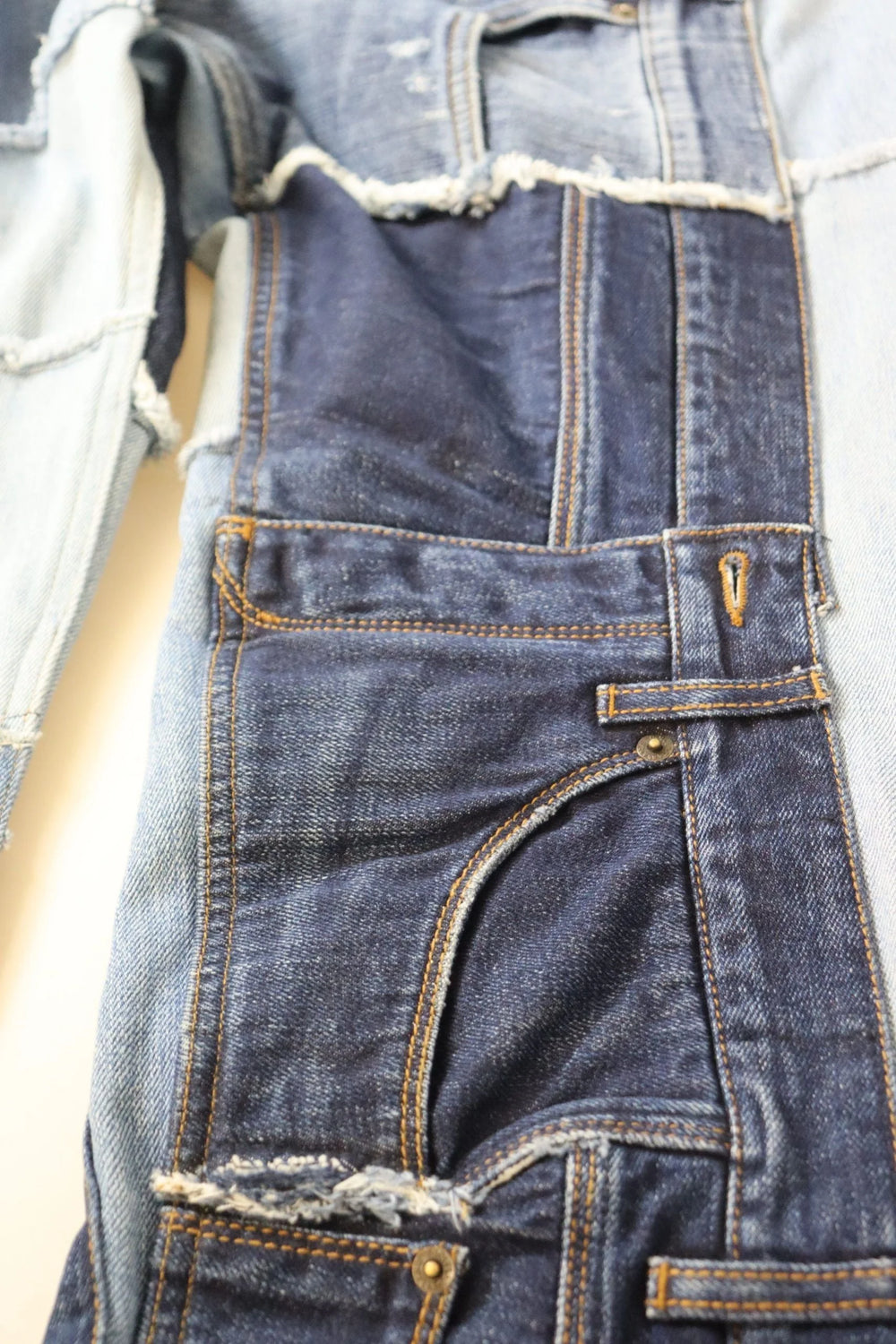 Dolce & Gabbana Multicolor Patchwork High Waist Denim Jeans - IT46|XL - Jeans