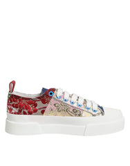 Dolce & Gabbana Multicolor Patchwork Low Top Sneakers Shoes - EU35/US4.5