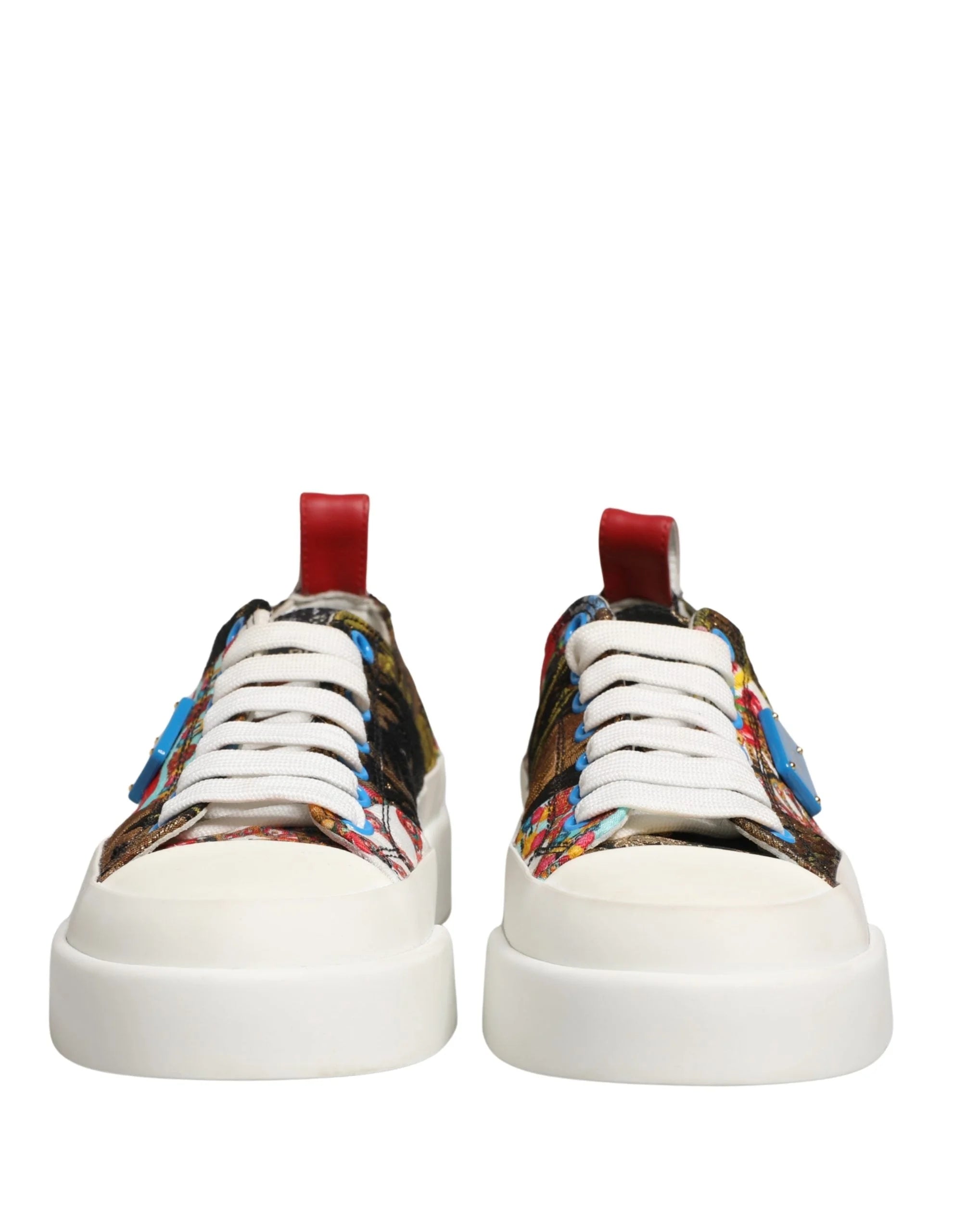 Dolce & Gabbana Multicolor Patchwork Low Top Sneakers Shoes - EU35/US4.5