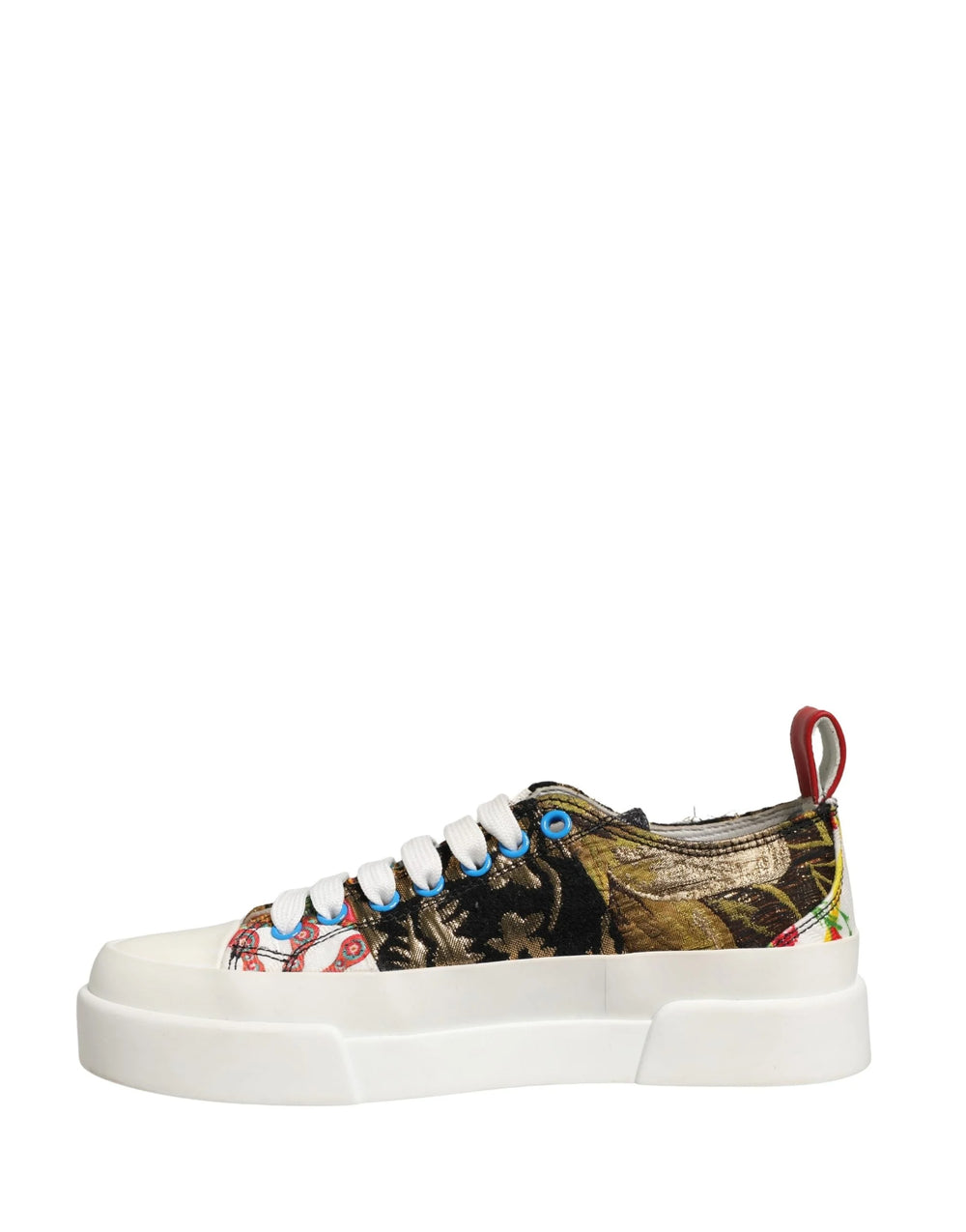 Dolce & Gabbana Multicolor Patchwork Low Top Sneakers Shoes - EU35/US4.5
