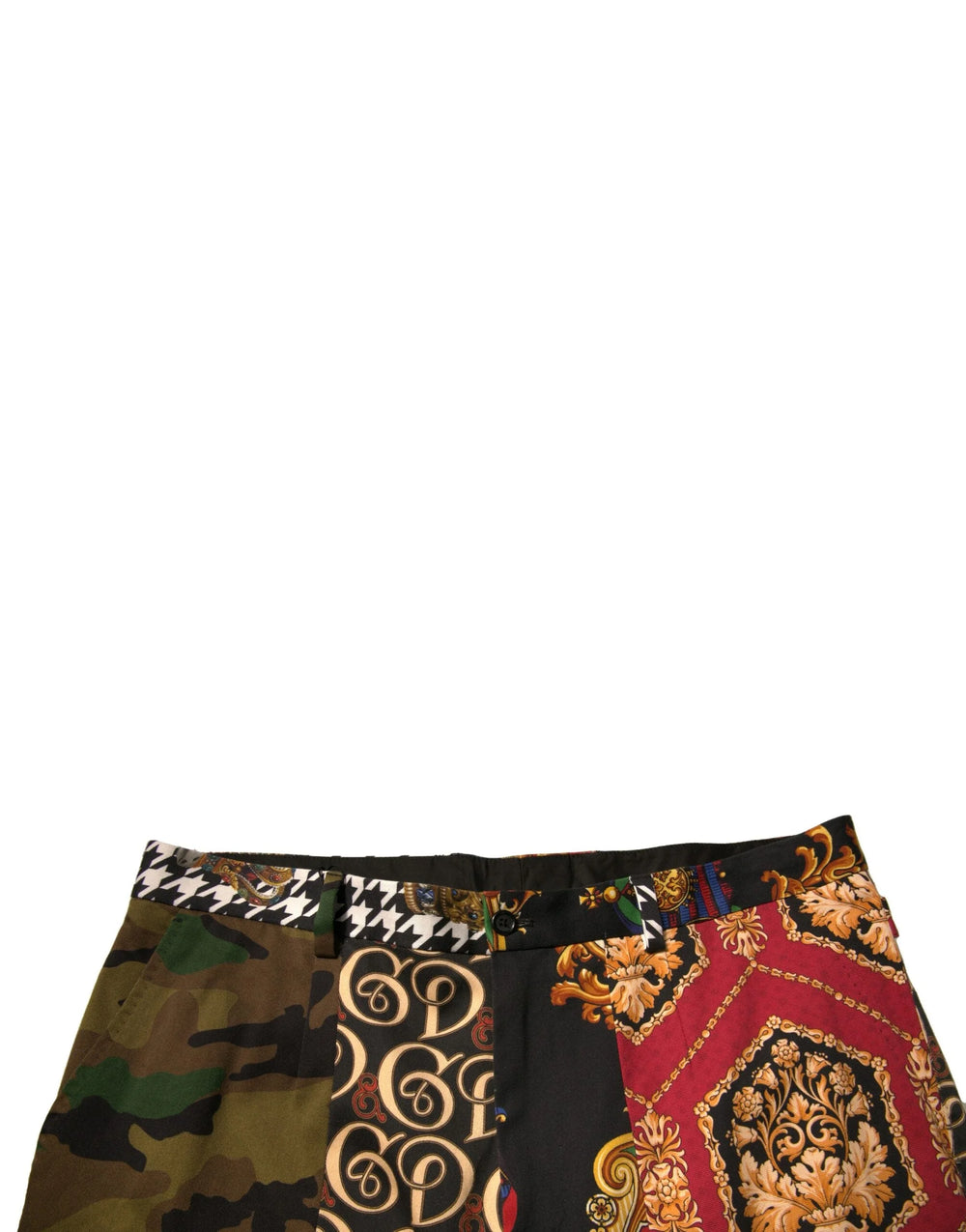 Dolce & Gabbana Multicolor Patchwork Men Dress Pants - Trousers