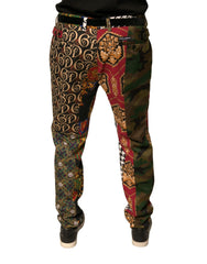 Dolce & Gabbana Multicolor Patchwork Men Dress Pants - Trousers