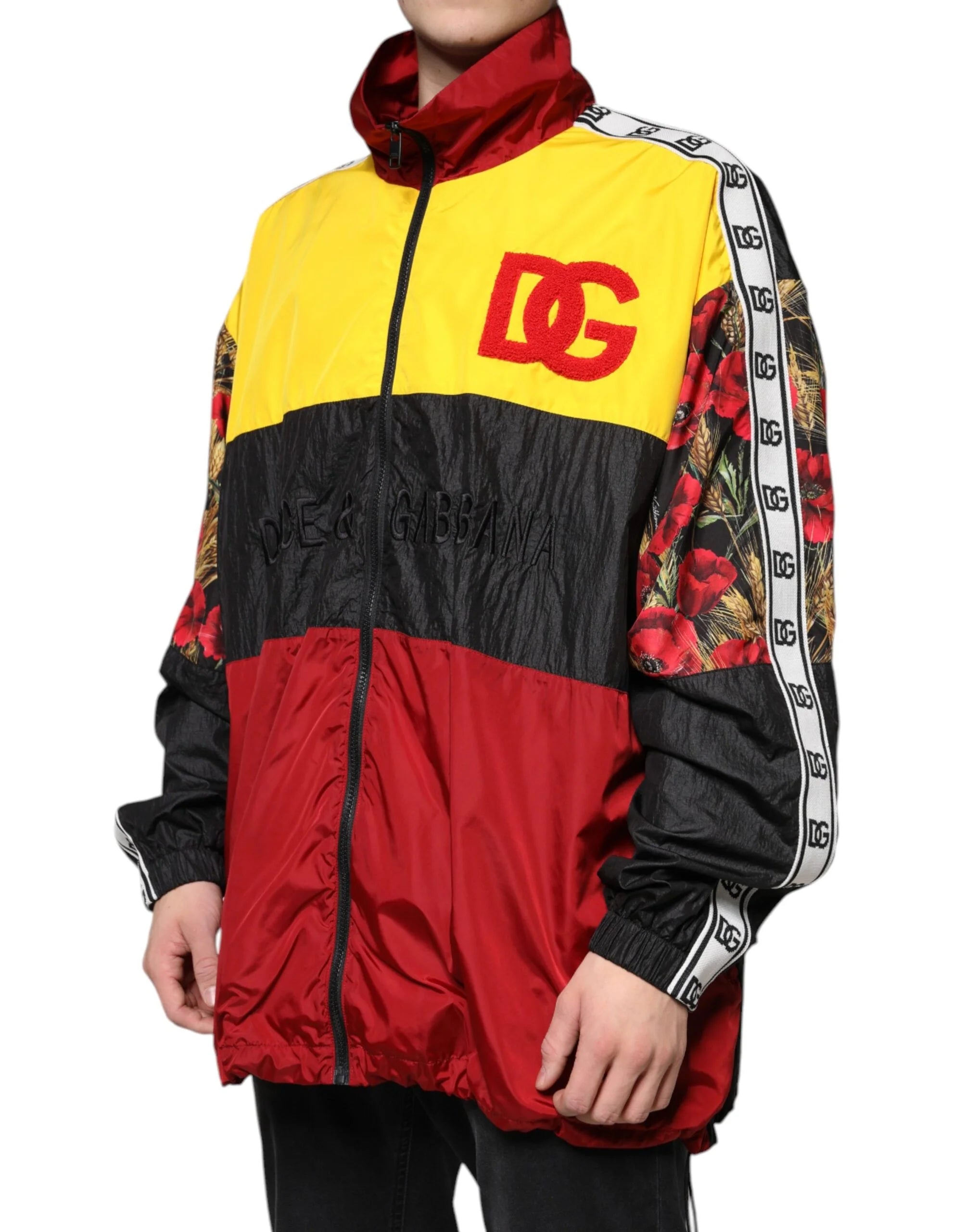 Dolce & Gabbana Multicolor Patchwork Men Full Zip Sweater - IT48 | M - Sweaters