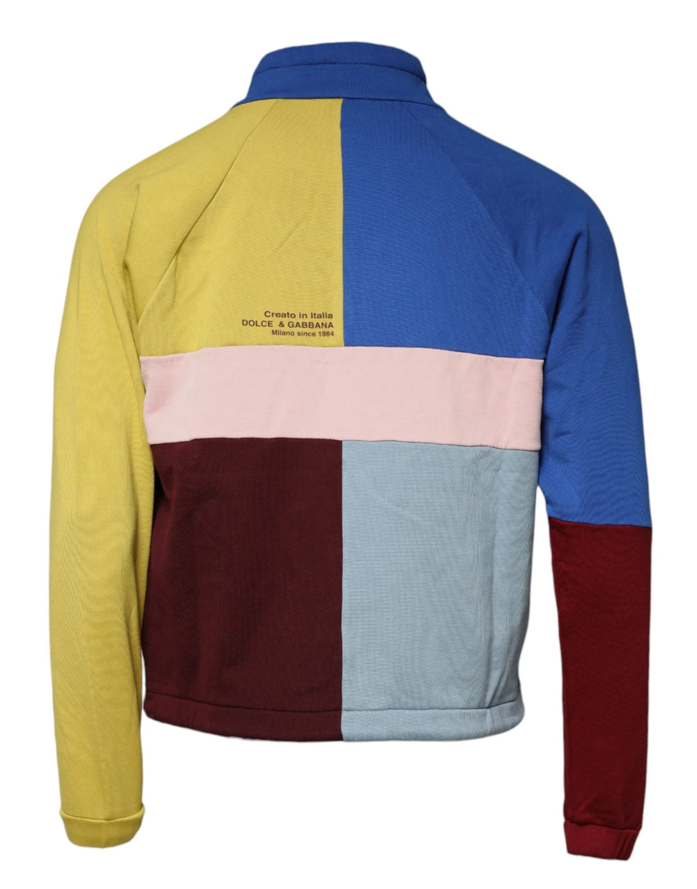 Dolce & Gabbana Multicolor Patchwork Men Sweatshirt Sweater - IT46 | S - Sweatshirts