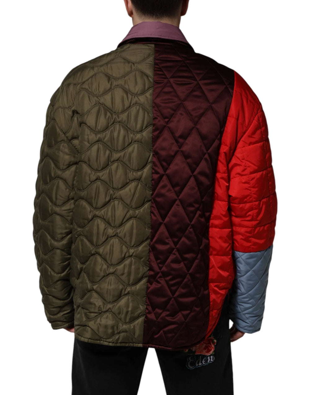 Dolce & Gabbana Multicolor Patchwork PolyesterQuilted Jacket - IT48 | M - Puffer Jackets