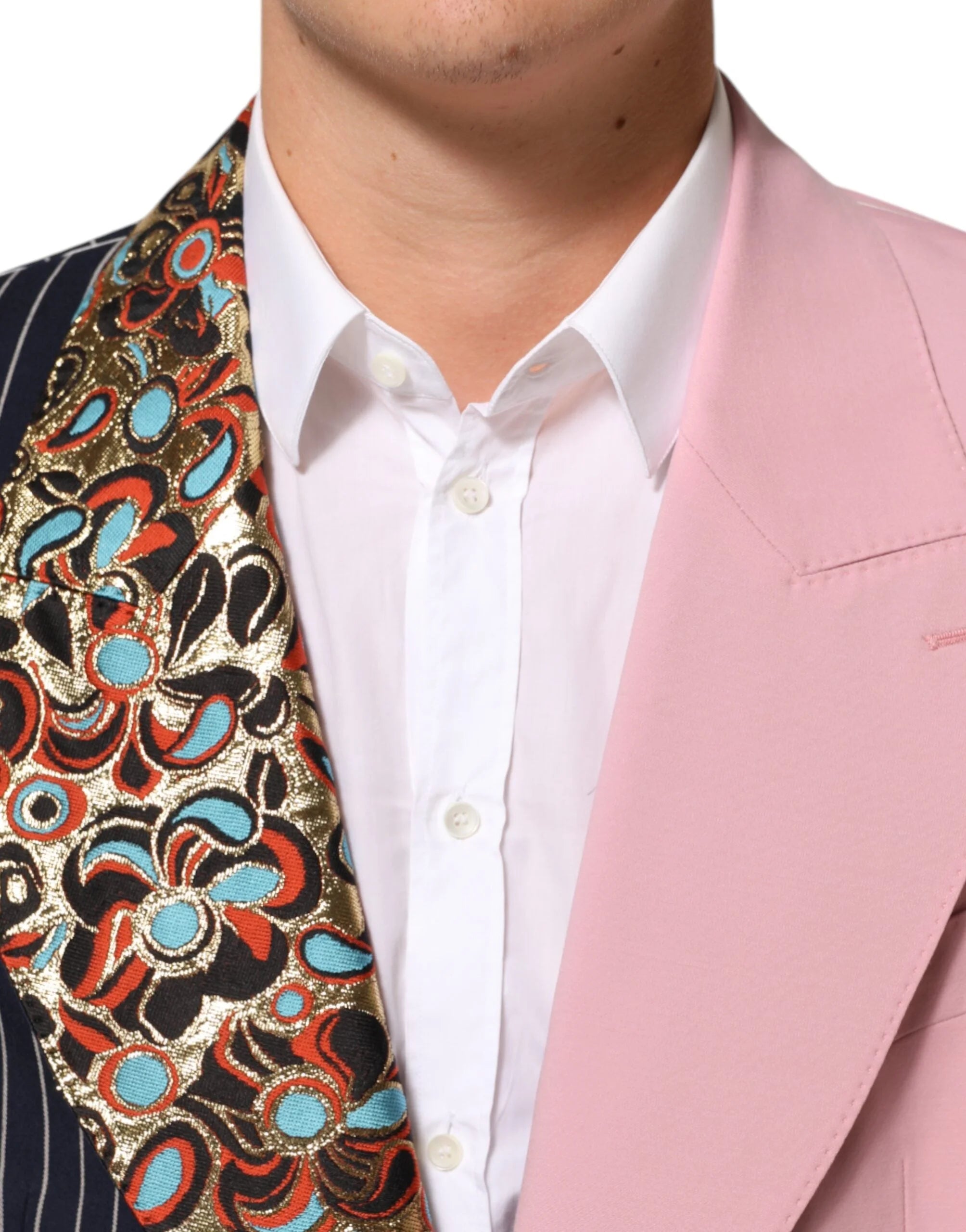 Dolce & Gabbana Multicolor Patchwork Single Breasted Jacket Blazer - IT44 | XS - Coats & Jackets