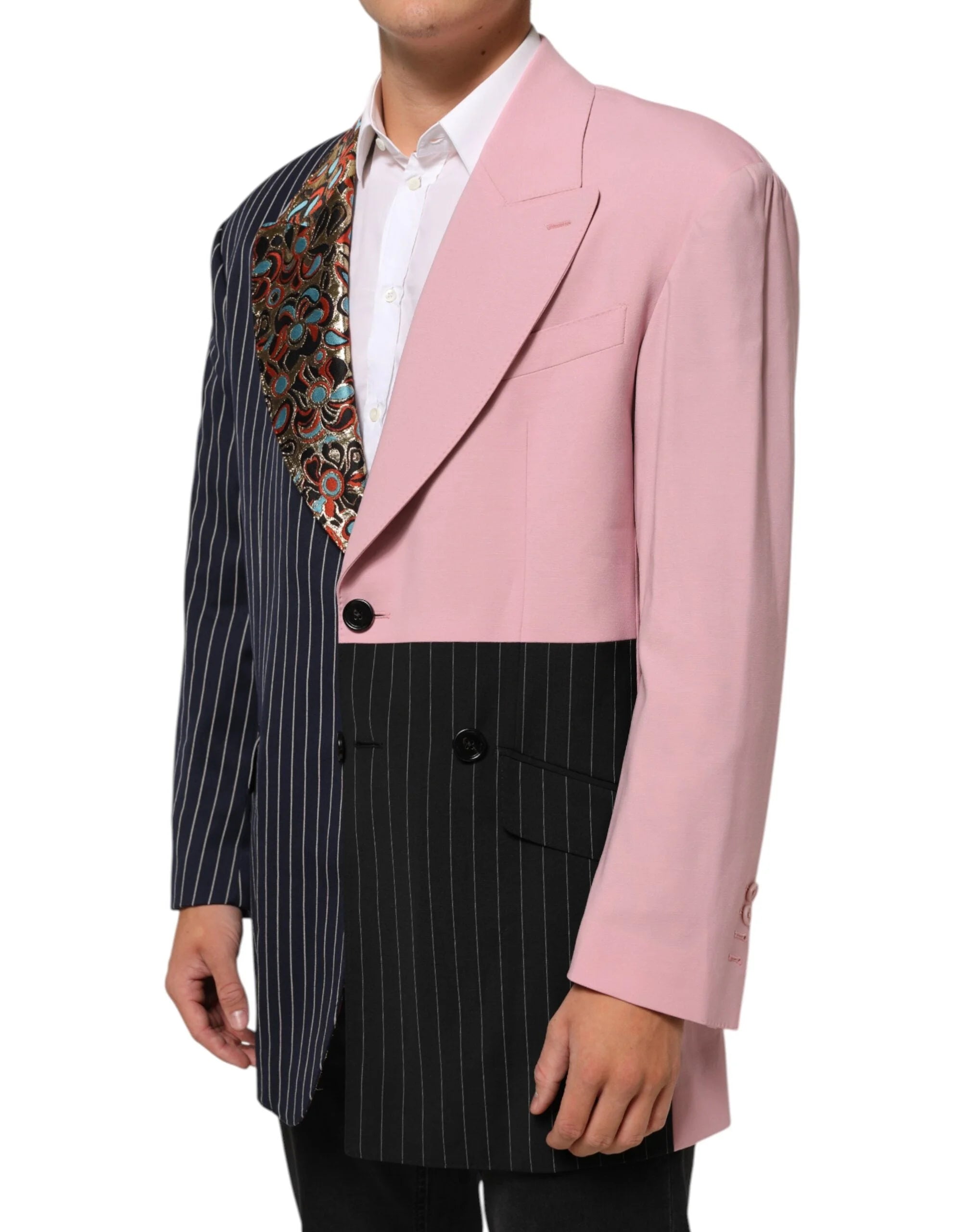 Dolce & Gabbana Multicolor Patchwork Single Breasted Jacket Blazer - IT44 | XS - Coats & Jackets
