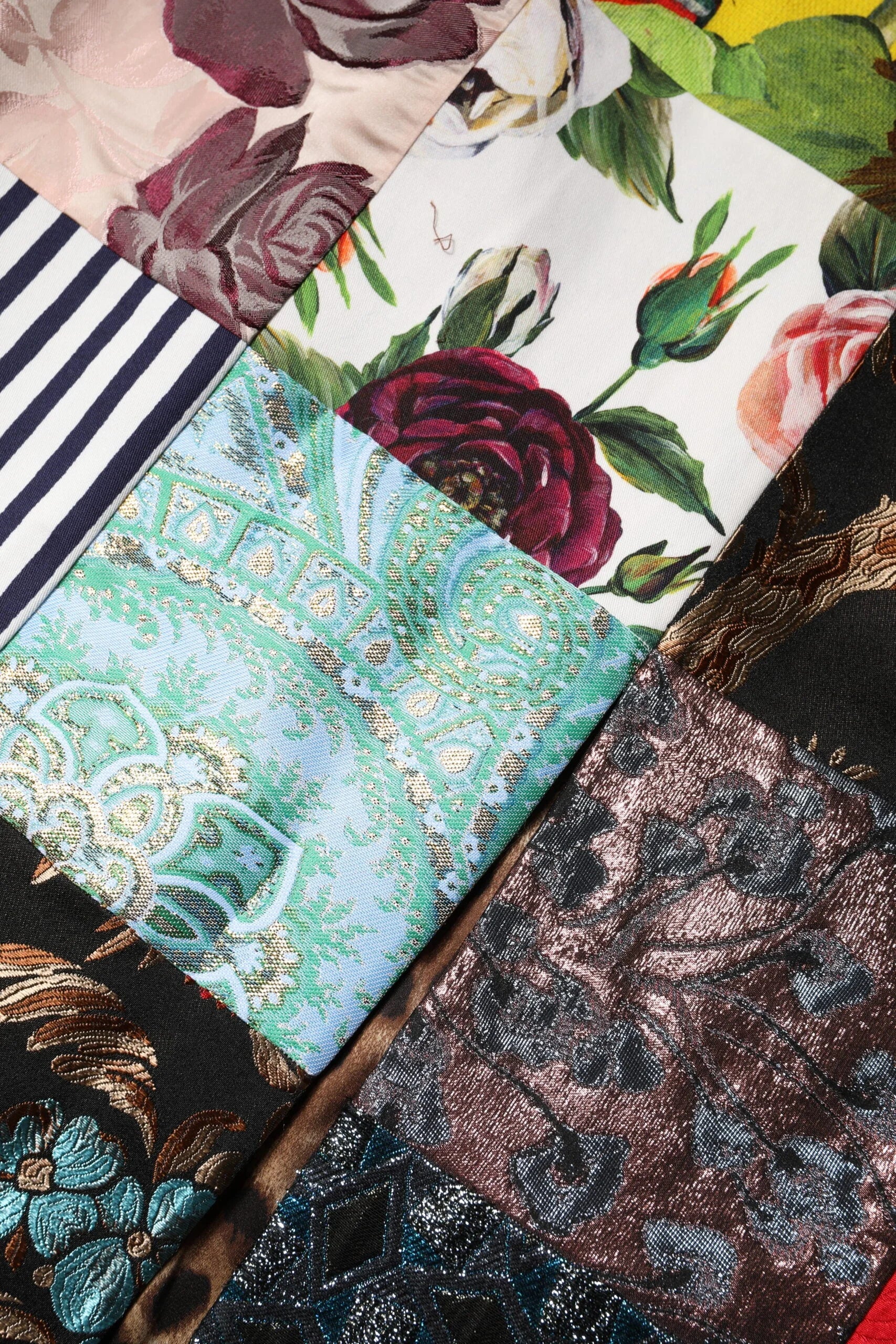 Dolce & Gabbana Multicolor Patchwork Sleeveless Sheath Dress - IT44 | L - Dresses