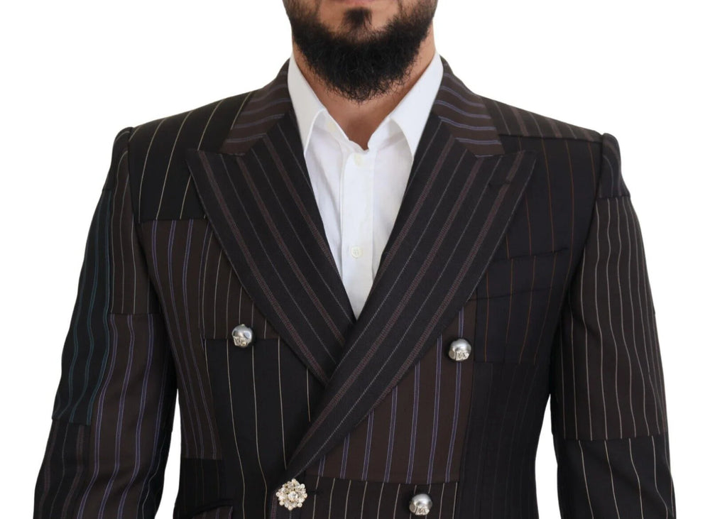 Dolce & Gabbana Multicolor Patchwork Stripes SICILIA Blazer - IT50 | L - Sport Jackets