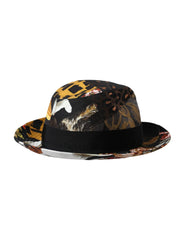 Dolce & Gabbana Multicolor Patchwork Women Fedora Wide Brim Hat - 57 cm|S - Fedoras