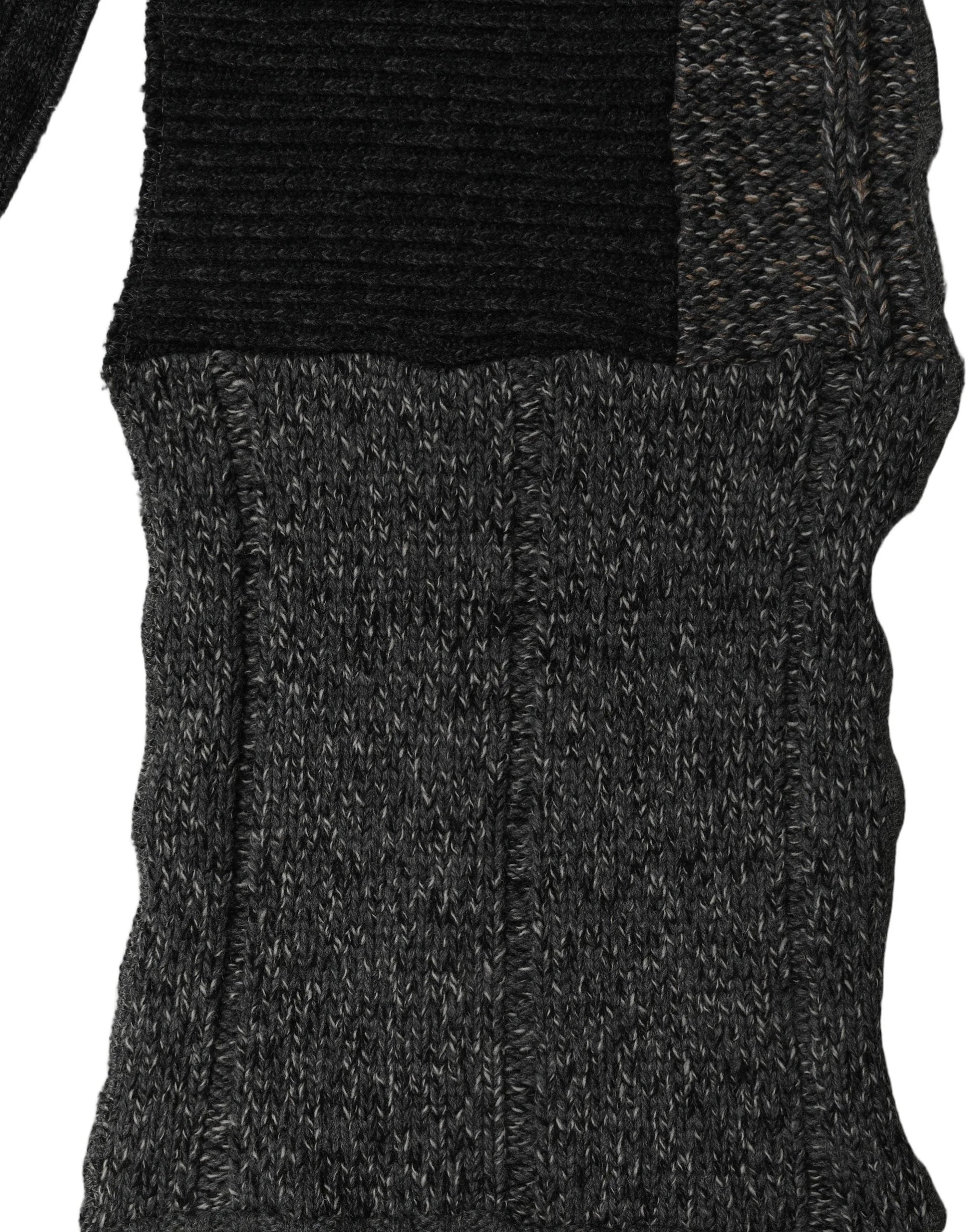 Dolce & Gabbana Multicolor Patchwork Wool Knit Shawl Scarf
