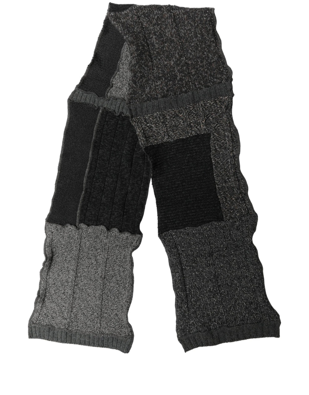 Dolce & Gabbana Multicolor Patchwork Wool Knit Shawl Scarf