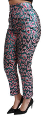 Dolce & Gabbana Multicolor Patterned Cropped High Waist Pants - IT40|S - Trousers
