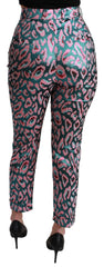 Dolce & Gabbana Multicolor Patterned Cropped High Waist Pants - IT40|S - Trousers