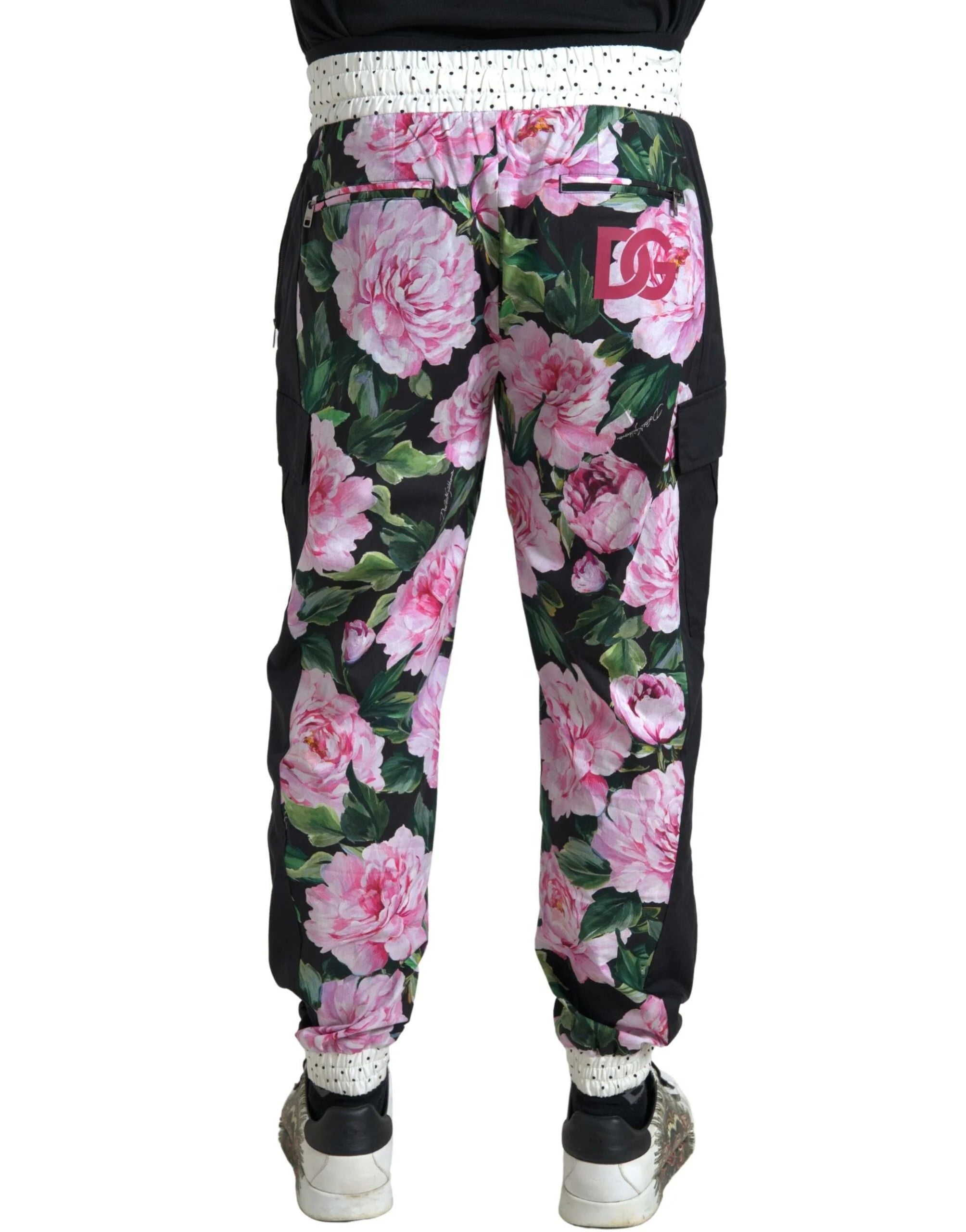 Dolce & Gabbana Multicolor Peony Joggers Cotton Men Pants - Joggers