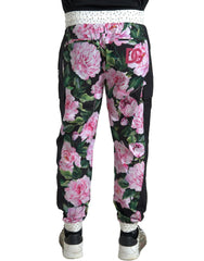 Dolce & Gabbana Multicolor Peony Joggers Cotton Men Pants - Joggers