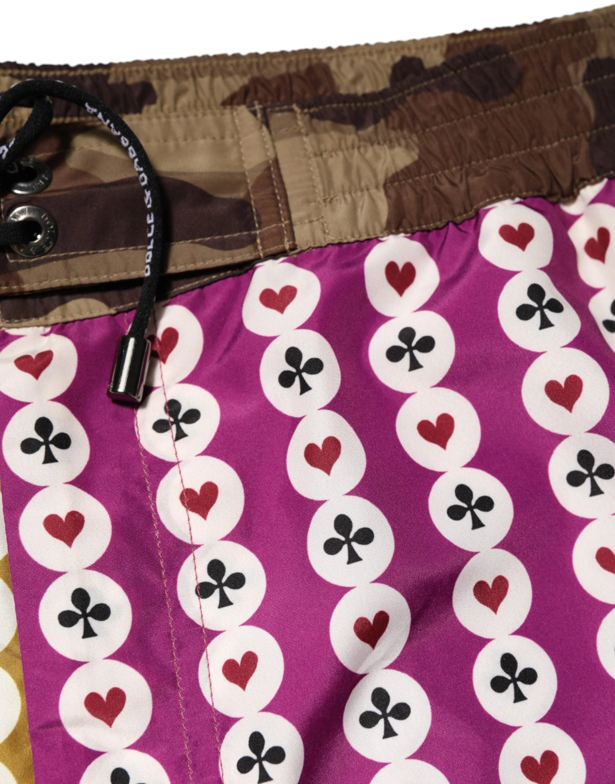 Dolce & Gabbana Multicolor Playing Card Camouflage Shorts Swimwear - IT4 | S